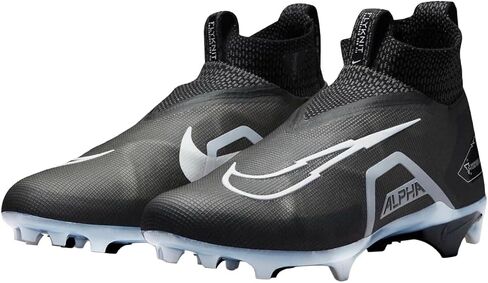 حذاء كرة القدم Nike Alpha Menace Elite 3 Flyknit Mid للرجال باللون الأسود والأبيض والرمادي CT6648-001 مقاس 15 متوسط ​​أمريكي in Saudi Arabia