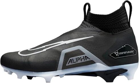 حذاء كرة القدم Nike Alpha Menace Elite 3 Flyknit Mid للرجال باللون الأسود والأبيض والرمادي CT6648-001 مقاس 15 متوسط ​​أمريكي in Saudi Arabia