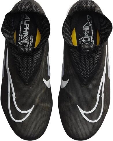 حذاء كرة القدم Nike Alpha Menace Elite 3 Flyknit Mid للرجال باللون الأسود والأبيض والرمادي CT6648-001 مقاس 15 متوسط ​​أمريكي in Saudi Arabia