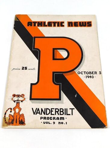 1940 Vanderbilt at Princeton College Football Program 10-5-40 - College Programs in Saudi Arabia