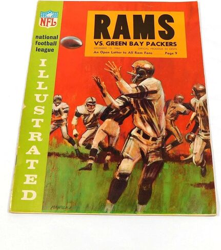 1964 Bay Packers at Los Angeles Rams NFL Football Program 12-13-64 - NFL Programs in Saudi Arabia