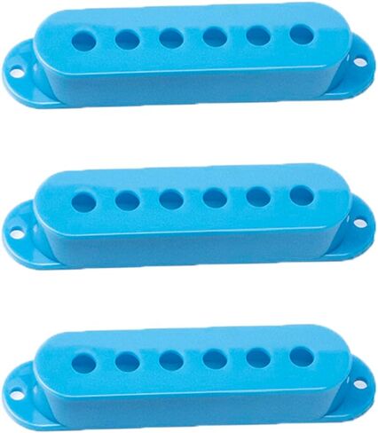3PCS Pro Plastic 48/50/52mm Stratocaster Guitar Single Coil Pickup Covers Set for Import Strat Squier (Light Blue) in Saudi Arabia