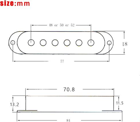 3PCS Pro Plastic 48/50/52mm Stratocaster Guitar Single Coil Pickup Covers Set for Import Strat Squier (Light Blue) in Saudi Arabia