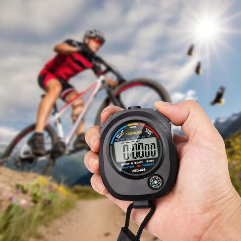 1 Pack Multi-Function Electronic Digital Sport Stopwatch Timer, Large Display with Date Time and Alarm Function, Suitable for Sports Coaches, Fitness Coaches, and Referees in Saudi Arabia