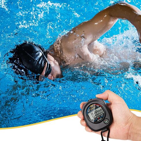 1 Pack Multi-Function Electronic Digital Sport Stopwatch Timer, Large Display with Date Time and Alarm Function, Suitable for Sports Coaches, Fitness Coaches, and Referees in Saudi Arabia