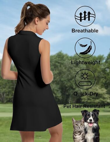 Women’s Sleeveless Colorblock Polo Dress Lightweight Athletic Dress for Golf Tennis and Casual Outings in Saudi Arabia
