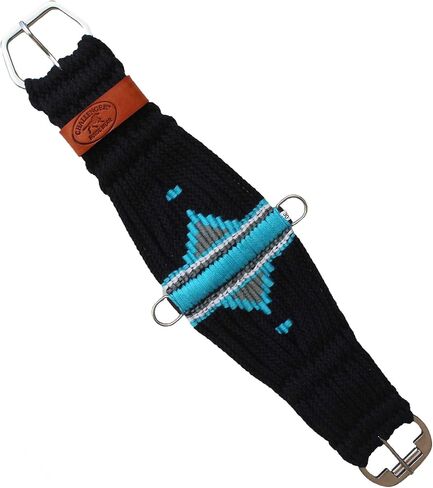 CHALLENGER 34" Western 25-Strand Wool Double Weave Aztec Cinch Girth Turquoise 97128-34 in Saudi Arabia