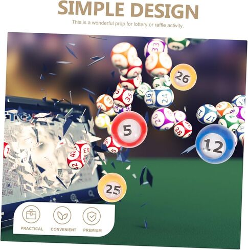 GALPADA 30pcs Strong Bingo Balls Numbered Game Balls for Parties Celebrations Events Easy to Find in Kuwait