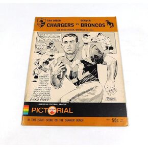 1967 دنفر برونكو في برنامج سان دييغو تشارجرز لكرة القدم AFL 11-23-67 - برامج NFL in Kuwait