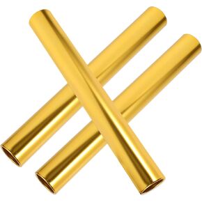 GANAZONO 3Pcs Aluminum Alloy Relay Race Metal Running Sticks with Comfortable Grip Eye-catching Gold Color Sports Supply for Relay Events in Saudi Arabia