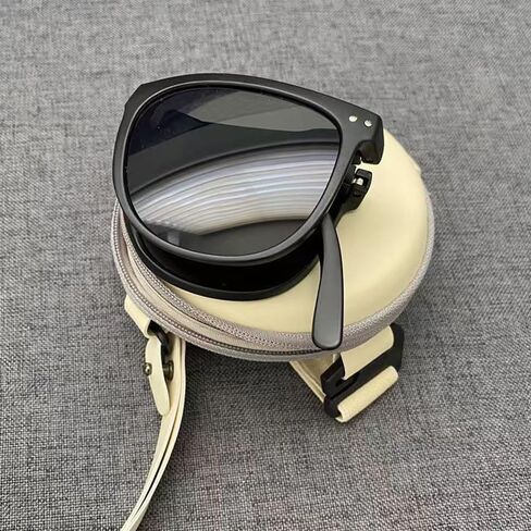 Foldable Polarized Sunglasses Women Men, 19g Ultra Light Driving Glasses Anti Glare w/Case, UV400 in Saudi Arabia
