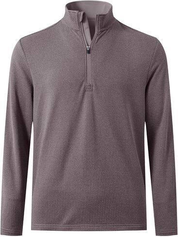 M MAELREG Mens Quarter Zip Pullover Golf Casual Fleece Lined Warmth Lightweight Stretch Mock Neck 1/4 Zip Sweatshirts for Men in Saudi Arabia