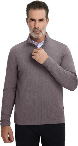 M MAELREG Mens Quarter Zip Pullover Golf Casual Fleece Lined Warmth Lightweight Stretch Mock Neck 1/4 Zip Sweatshirts for Men in Saudi Arabia