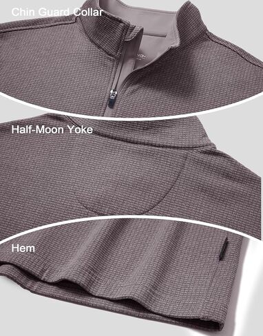 M MAELREG Mens Quarter Zip Pullover Golf Casual Fleece Lined Warmth Lightweight Stretch Mock Neck 1/4 Zip Sweatshirts for Men in Saudi Arabia