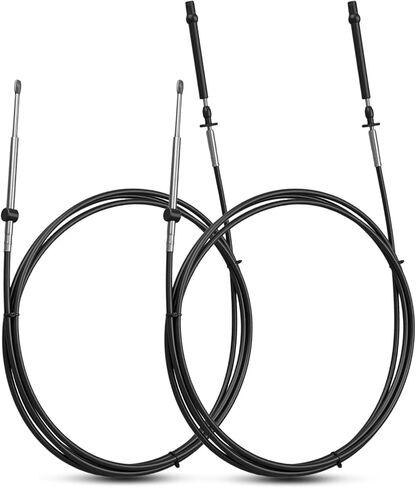 2Pcs 15FT Boat Throttle Shift Remote Control Cable Fit for Johnson Evinrude Omc Brp Ficht Outboard Engine 1979-2025 Replace 0173115 173115 in Saudi Arabia