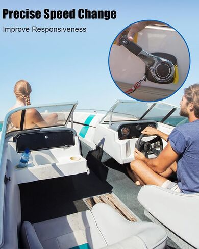 2Pcs 15FT Boat Throttle Shift Remote Control Cable Fit for Johnson Evinrude Omc Brp Ficht Outboard Engine 1979-2025 Replace 0173115 173115 in Saudi Arabia