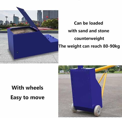 أقطاب الكرة الطائرة/كرة الريشة مع شبكة، شبكة كرة طائرة محمولة في الهواء الطلق مع عجلات، عمود كرة طائرة/كرة ريشة فولاذي مقاوم للطقس، طراز 3-5 in Kuwait