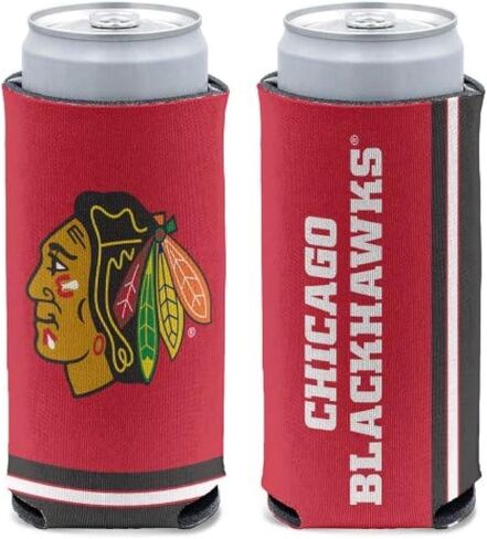 WinCraft NHL Chicago Blackhawks Slim Can Cooler، ألوان الفريق، مقاس واحد in Saudi Arabia