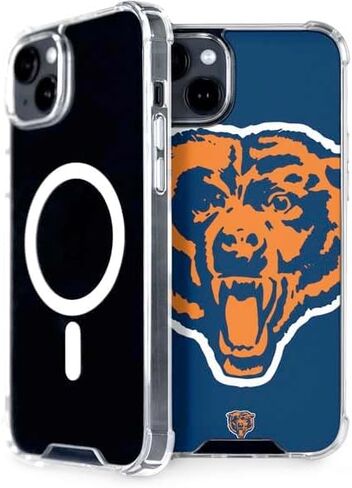 Skinit Phone Case Compatible with MagSafe iPhone 15 - Officially Licensed NFL Chicago Bears Retro Logo Design in Saudi Arabia