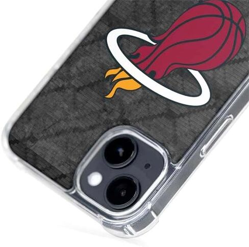 Skinit Phone Case Compatible with MagSafe iPhone 15 - Officially Licensed NBA Miami Heat Dark Rust Design in Saudi Arabia