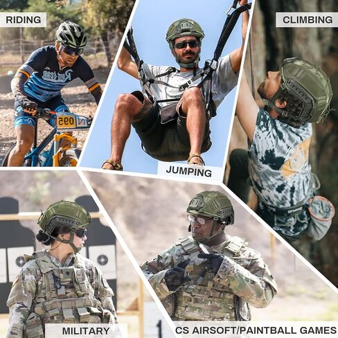 خوذة TacSnake التكتيكية Airsoft Paintball السريعة مع غطاء خوذة، نوع PJ تكتيكي متعدد الوظائف للحماية NVG Mount in Kuwait
