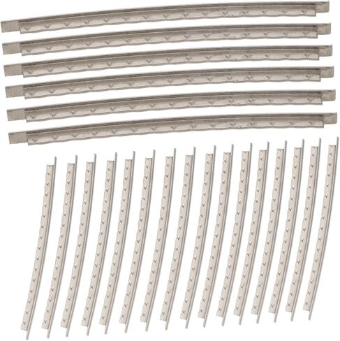 Yardwe 40Pcs Classical Electric Guitar Fret Wire Durable White Copper Frets for Easy Replacement Installation for Beginners Fits Acoustic Electric Guitars in Saudi Arabia
