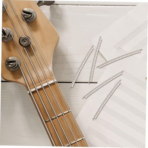 Yardwe 40Pcs Classical Electric Guitar Fret Wire Durable White Copper Frets for Easy Replacement Installation for Beginners Fits Acoustic Electric Guitars in Saudi Arabia