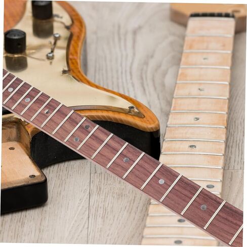 Vaguelly Electric Guitar Neck Replacement Fretboard Frets Easy to Install for Guitar Repairs and Upgrades in Saudi Arabia