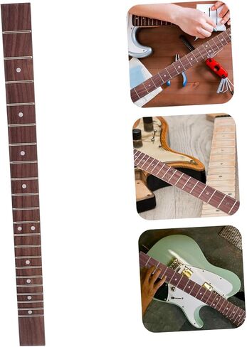 Vaguelly Electric Guitar Neck Replacement Fretboard Frets Easy to Install for Guitar Repairs and Upgrades in Saudi Arabia