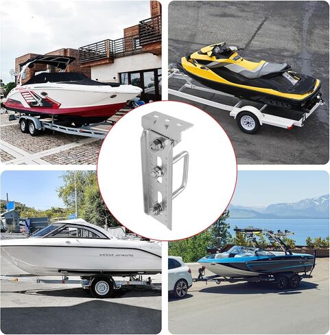 8" Galvanized Swivel Top Bunk Bracket 4 Set,Adjustable Boat Trailer Bunk Brackets for 3"x3",2"x3",1.5"x3" Boat Trailer Crossmember,11 Gauge Steel in Saudi Arabia