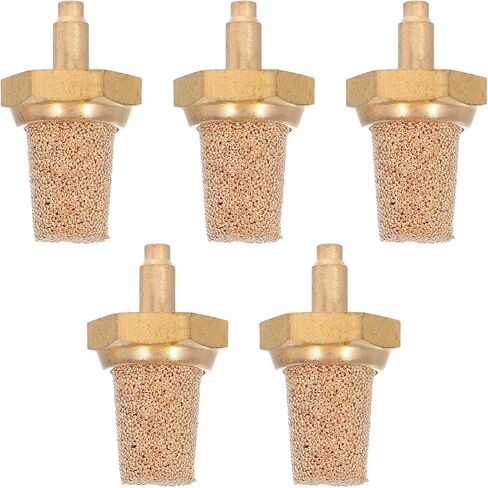 TOYANDONA 5pcs Brass Nozzle Muffler: Air Compressors M5 Fitting - Fog Machine Filter Nozzle Fitting - Universal Fog Machine Accessories Air Tool Silencer in Saudi Arabia