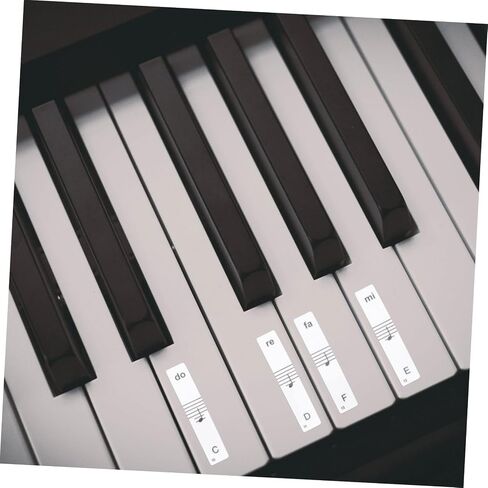 4 مجموعات من ملصقات لوحة مفاتيح البيانو، شارات قابلة للإزالة للتصميم الاحترافي للمبتدئين، خفيفة الوزن ورقيقة للأجهزة الإلكترونية ومفاتيح البيانو in Kuwait