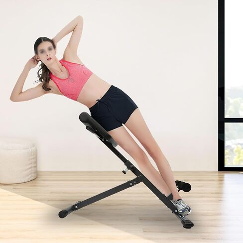 مقعد Hyperextension، كرسي روماني مزدوج قابل للتعديل بزاوية وارتفاع، للتمرين المنزلي، مقعد متعدد الوظائف لصالة الألعاب الرياضية المنزلية للتمرين المنزلي للرجال والنساء، سعة وزن تصل إلى 330 رطلاً in Saudi Arabia