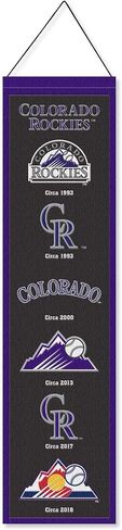 WinCraft Colorado Rockies Evolution 8x32 Inch Vertical Wool Embroidered Hanging Banner in Saudi Arabia