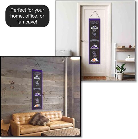 WinCraft Colorado Rockies Evolution 8x32 Inch Vertical Wool Embroidered Hanging Banner in Saudi Arabia