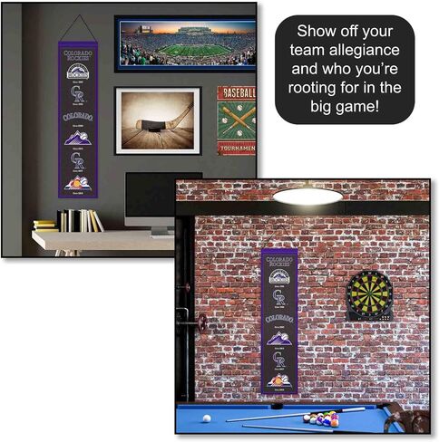 WinCraft Colorado Rockies Evolution 8x32 Inch Vertical Wool Embroidered Hanging Banner in Saudi Arabia