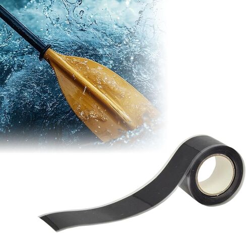 Kayak Paddle Grip Tape Oar Accessories 10 ft Soft Anti Slip Waterproof Handlebar Tape Wrap for Dragon Boat Gym Equipment, Black in Saudi Arabia