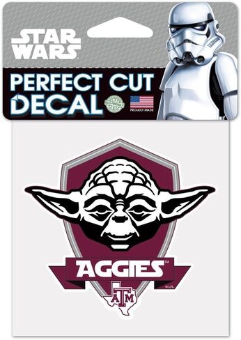 WinCraft NCAA Texas A&M University 15466115 Perfect Cut Color Decal, 4" x 4", Black in Saudi Arabia