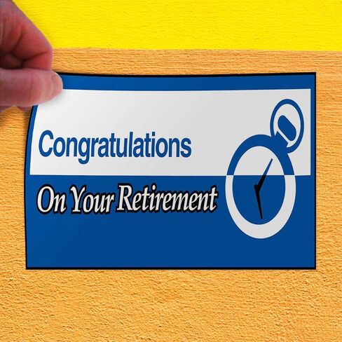 Decal Sticker Congratulations on Your retirements Lifestyle Outdoor Store Sign 8" in Saudi Arabia