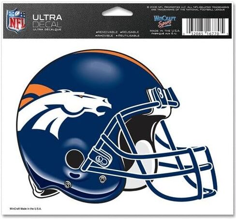 ملصق خوذة فريق WinCraft Denver Broncos مقاس 12.7 سم × 15.24 سم in Saudi Arabia