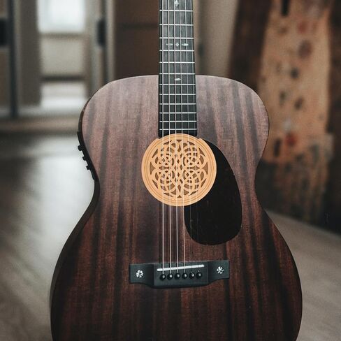 Acoustic Guitar Soundhole Cover Wooden Sound Hole Protector for Folk and Resonator Guitars Lightweight Dampener to Reduce Feedback and Maintain Performance Easy to Install in Saudi Arabia