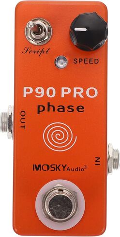 Mini Guitar Effect Processor Compact Phase Effector for Electric Guitar Orange Color for Musicians and Performers in Saudi Arabia