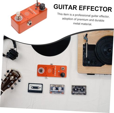 Mini Guitar Effect Processor Compact Phase Effector for Electric Guitar Orange Color for Musicians and Performers in Saudi Arabia