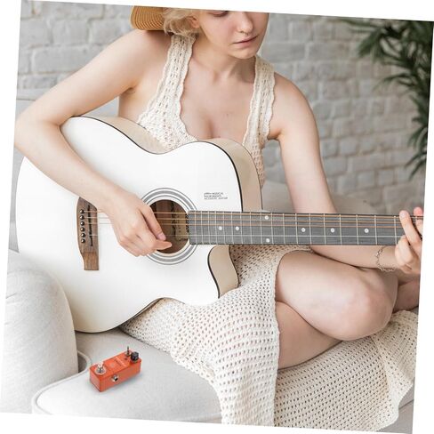 Mini Guitar Effect Processor Compact Phase Effector for Electric Guitar Orange Color for Musicians and Performers in Saudi Arabia