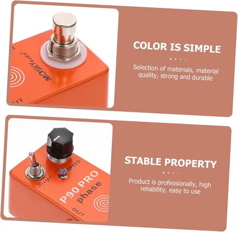 Mini Guitar Effect Processor Compact Phase Effector for Electric Guitar Orange Color for Musicians and Performers in Saudi Arabia