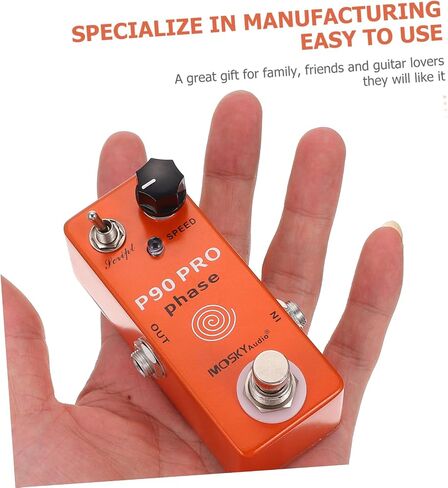 Mini Guitar Effect Processor Compact Phase Effector for Electric Guitar Orange Color for Musicians and Performers in Saudi Arabia
