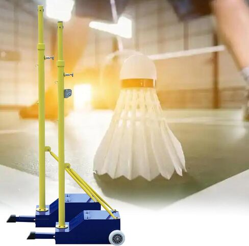 عمود الكرة الطائرة مع شبكة - إطار كرة الريشة محمول للاستخدام الخارجي والداخلي مع قاعدة ثابتة، مثالي للعب الترفيهي in Kuwait