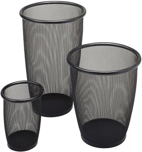 Pemberly Row Mesh Medium Round Wastebasket (Set of 3) in Saudi Arabia