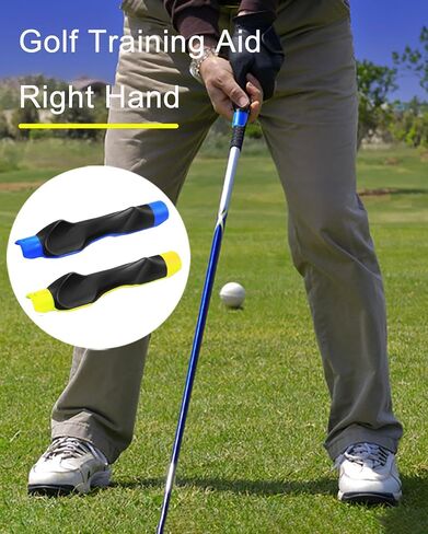 2 PCS Golf Grip Trainer, Lightweight Golf Training Aid, Right Hand Golf Swing Trainer Club to Help Train Correct Hand Position in Saudi Arabia