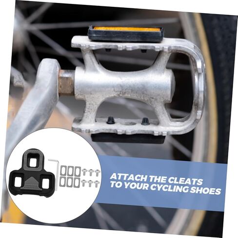 POPETPOP Self-Locking Bike Cleat Covers Anti-Slip Replacement Cleat Set for Road Cycling Shoes Lightweight Pedal Protection Accessories Compatible Most Bike in Saudi Arabia